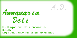 annamaria deli business card